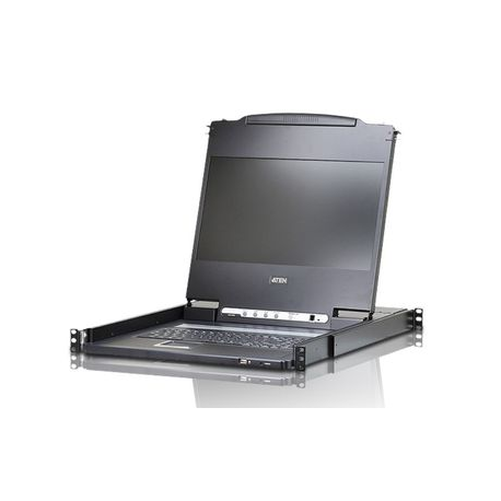 ATEN CL6700MW - KVM console - USB - 17.3" - rack-mountable - 1920 x 1080 Full HD (1080p) @ 60 Hz - 300 cd/m² - 650:1 - 8 ms - HDMI, DVI-D, VGA - black - 1U - 0