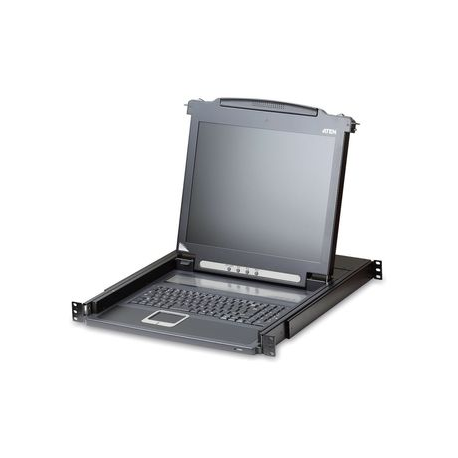 ATEN CL1000M - KVM console - PS/2, USB - France - 17" - rack-mountable - 1280 x 1024 @ 75 Hz - 250 cd/m² - 1000:1 - 5 ms - VGA - 1U - 0