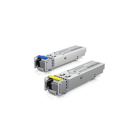 Ubiquiti - SFP (mini-GBIC) transceiver module - GigE - 1000Base-BiDi - LC single-mode - up to 3 km - 1310 nm / 1550 nm (pack of 2) - 0