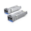 Ubiquiti UACC-OM-SM-10G-D - SFP+ transceiver module - 10 GigE - LC single-mode - up to 10 km - 1310 nm (pack of 2)