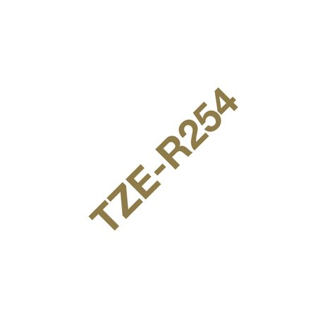 Brother TZe-R254 - Glossy - gold on white - Roll (2.4 cm x 4 m) 1 cassette(s) ribbon tape - for PT2430PC, PT2730, PT2730VP, PT9600, PTD600, PTD600VP, PTD800W, PTH500LI, PTP700, PTP710BT, PTP750W - 2