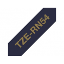 Brother TZe-Rn54 - Satin - gold on navy blue - Roll (2.4 cm x 4 m) 1 cassette(s) ribbon tape - for Brother PT-D600; P-Touch PT-3600, D600, D800, E550, P750, P900, P950; P-Touch EDGE PT-P750