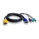 ATEN 2L-5302UP - Keyboard / video / mouse (KVM) cable - USB, PS/2, HD-15 (VGA) (M) to 18 pin SPHD (M) - 1.8 m