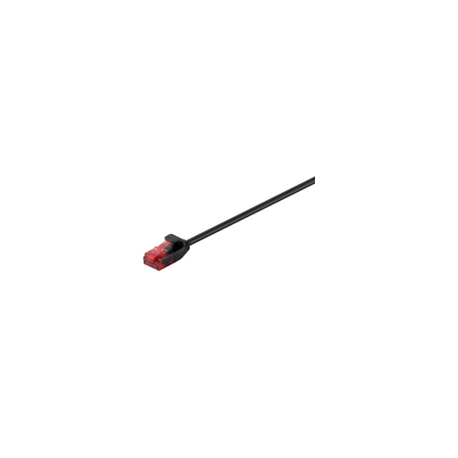 MicroConnect - Network cable - RJ-45 (M) to RJ-45 (M) - 15 m - 3.6 mm - UTP - CAT 6 - snagless, stranded - black - 0