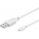 MicroConnect - USB cable - USB (M) to Micro-USB Type B (M) - USB 2.0 - 30 cm - white
