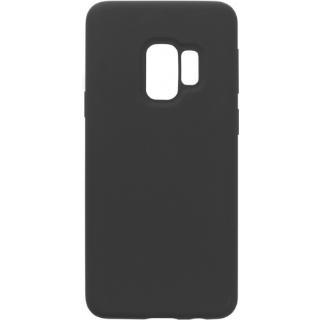 eSTUFF - Back cover for mobile phone - silicone - black - for Samsung Galaxy S9 - 0