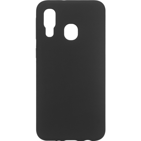 eSTUFF Silicone Case - Back cover for mobile phone - silicone - black - for Samsung Galaxy A40 - 0
