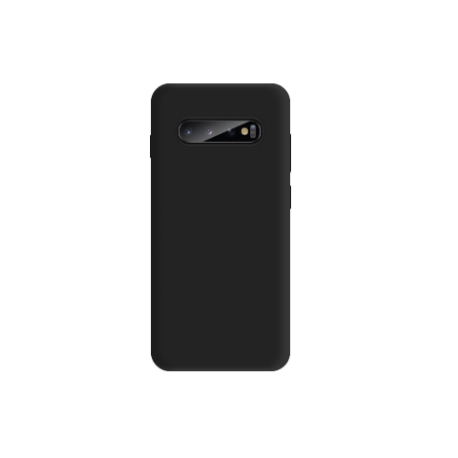 eSTUFF - Back cover for mobile phone - silicone - black - for Samsung Galaxy S10 - 0