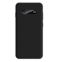 eSTUFF - Back cover for mobile phone - silicone - black - for Samsung Galaxy S10