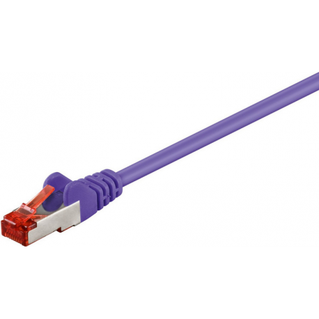 MicroConnect - Network cable - RJ-45 (M) to RJ-45 (M) - 3 m - 6 mm - SFTP - CAT 6 - halogen-free, round, stranded - purple - 0