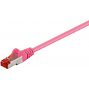 MicroConnect - Network cable - RJ-45 (M) to RJ-45 (M) - 10 m - 6 mm - SFTP - CAT 6 - halogen-free, round, stranded - pink