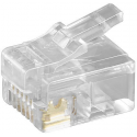 MicroConnect - Phone connector - RJ-12 (M) - unshielded - transparent (pack of 10)