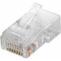 MicroConnect - Network connector - RJ-45 (M) - unshielded - CAT 6a - transparent (pack of 10)
