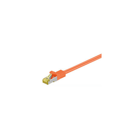 MicroConnect - Patch cable - RJ-45 (M) to RJ-45 (M) - 1 m - SFTP, PiMF - CAT 7 - halogen-free, stranded - orange - 0