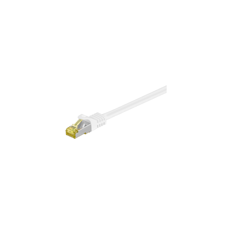 MicroConnect - Network cable - RJ-45 (M) to RJ-45 (M) - 1 m - SFTP, PiMF - CAT 7 - halogen-free, snagless - white - 0