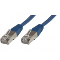 MicroConnect - Network cable - RJ-45 (M) to RJ-45 (M) - 15 cm - 6 mm - SFTP - CAT 6 - halogen-free, round, stranded - blue