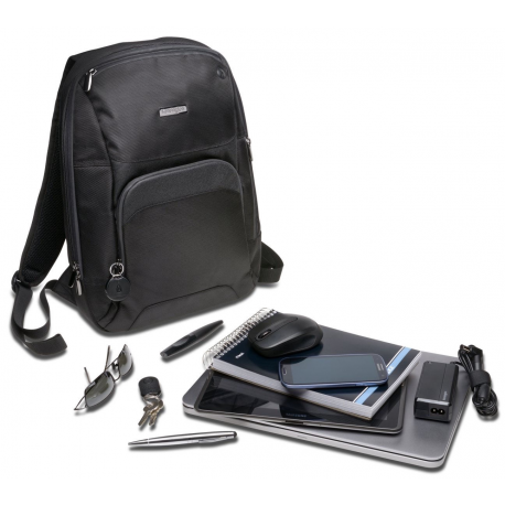Kensington Triple Trek Backpack - Notebook carrying backpack - 14" - black - 4