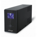 EnerGenie EG-UPS-035 - UPS - LCD display - AC 220 V - 1200 Watt - 2000 VA - 9 Ah - USB, RJ-45 - output connectors: 5 - black
