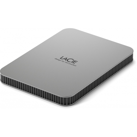 LaCie Mobile Drive STLP2000400 - Hard drive - 2 TB - external (portable) - USB 3.2 Gen 1 (USB-C connector) - moon silver - with 3 years Seagate Rescue Data Recovery - 4