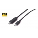 MicroConnect - DisplayPort cable - USB-C (M) to Mini DisplayPort (M) - 3 m - 4K60Hz (3840 x 2160) support - black