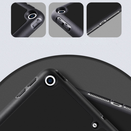 eSTUFF Pencil case - Screen cover for tablet - polyurethane leather, thermoplastic polyurethane (TPU) - pink - 9.7" - for Apple 9.7-inch iPad (5th generation, 6th generation) - 4