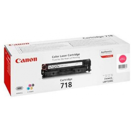 Canon 718 Magenta - Magenta - original - toner cartridge - for i-SENSYS LBP7210, LBP7680, MF728, MF729, MF8340, MF8360, MF8380, MF8540, MF8550, MF8580 - 0