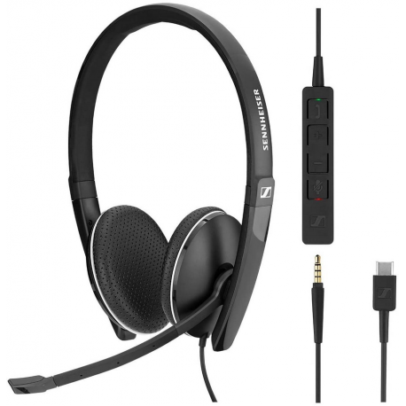 EPOS I SENNHEISER ADAPT 165T USB-C II - ADAPT 100 Series - headset - on-ear - wired - 3.5 mm jack, USB-C - black - Certified for Microsoft Teams, Optimised for UC - 0