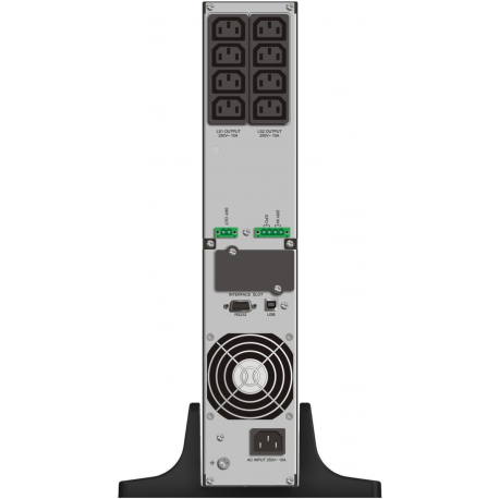 PowerWalker VI 2000RT LCD - UPS - AC 220/230/240 V - 1.8 kW - 2000 VA 7 Ah - RS-232, USB - output connectors: 8 - 2U - 19" - black - 5