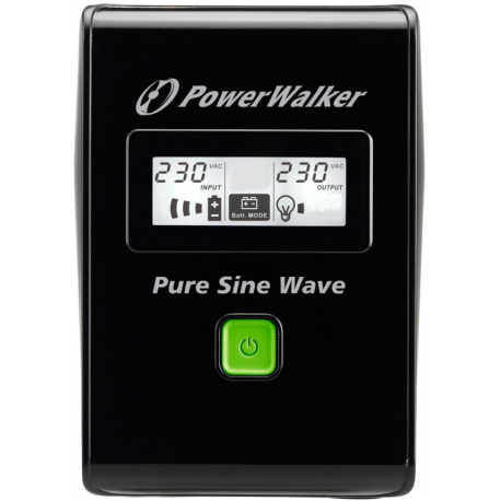 PowerWalker VI 800 SW - UPS - AC 220 / 230 / 240 V - 480 Watt - 800 VA 9 Ah - USB - output connectors: 3 - black - 1