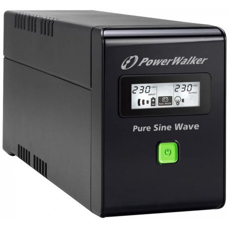 PowerWalker VI 800 SW - UPS - AC 220 / 230 / 240 V - 480 Watt - 800 VA 9 Ah - USB - output connectors: 3 - black - 2