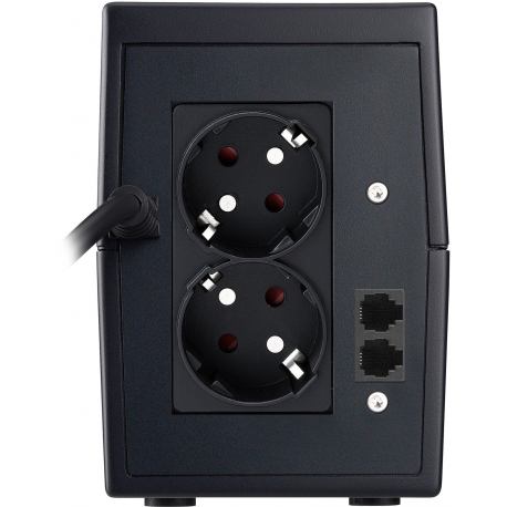 PowerWalker VI 650SE LCD - UPS - AC 230 V - 360 Watt - 650 VA - 7 Ah - USB - output connectors: 2 - black - 1