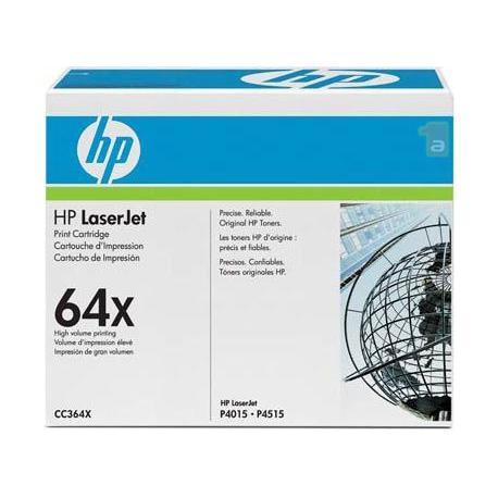 HP 64X - High Yield - black - original - LaserJet - toner cartridge (CC364X) - for LaserJet P4015dn, P4015n, P4015tn, P4015x, P4515n, P4515tn, P4515x, P4515xm - 0