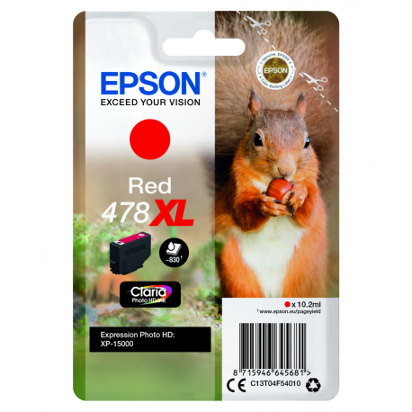 Epson 478XL - 10.2 ml - high capacity - red - original - ink cartridge - for Expression Home HD XP-15000 - 1