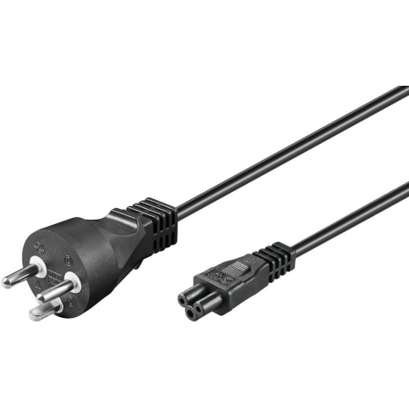 MicroConnect - Power cable - Type K (M) to IEC 60320 C5 - AC 250 V - 2.5 A - 50 cm - black - 0