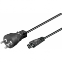 MicroConnect - Power cable - Type K (M) to IEC 60320 C5 - AC 250 V - 2.5 A - 1 m - black