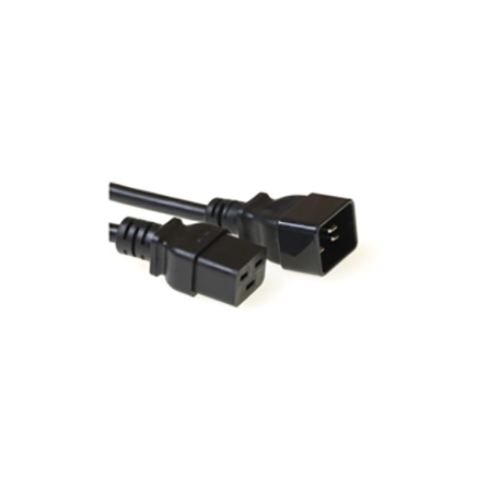 MicroConnect - Power cable - IEC 60320 C19 to IEC 60320 C20 - 16 A - 1 m - black - 0