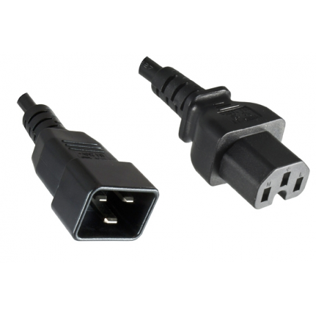 MicroConnect - Power cable - IEC 60320 C20 to IEC 60320 C15 - AC 250 V - 16 A - 1.8 m - black - 0