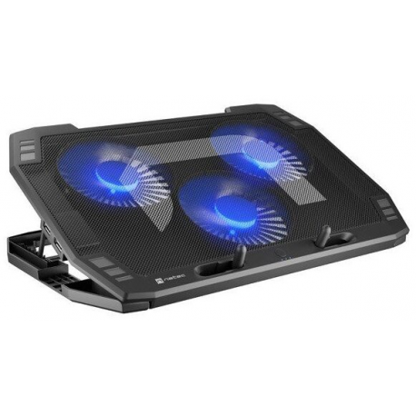 Natec Oriole - Notebook fan - 17.3" - 17.3" - 120 mm - black, blue - 1
