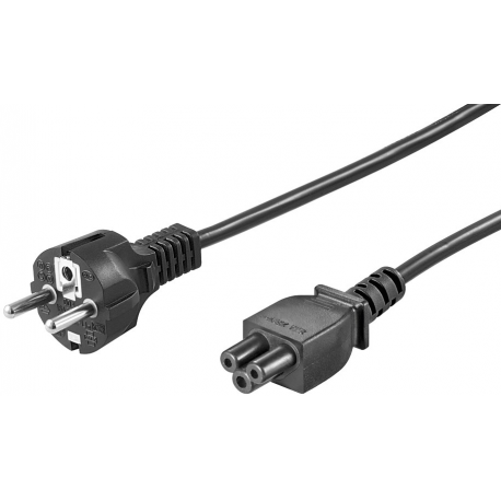MicroConnect - Power cable - CEE 7 / 7 (M) to IEC 60320 C5 - AC 250 V - 2.5 A - 1 m - black - 0