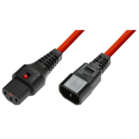 MicroConnect - Power cable - IEC 60320 C14 to IEC 60320 C13 - 230 V - 10 A - 3 m - red - 0