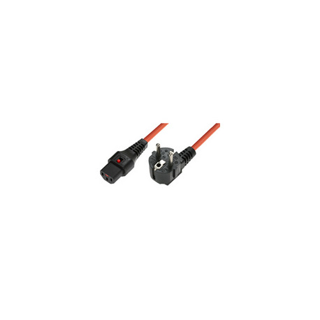 MicroConnect - Power cable - IEC 60320 C13 locking to CEE 7/7 right-angled - 3 m - orange - 0