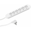 Bachmann SMART - Power strip - 3680 Watt - output connectors: 6 - 5 m cord - Germany - white