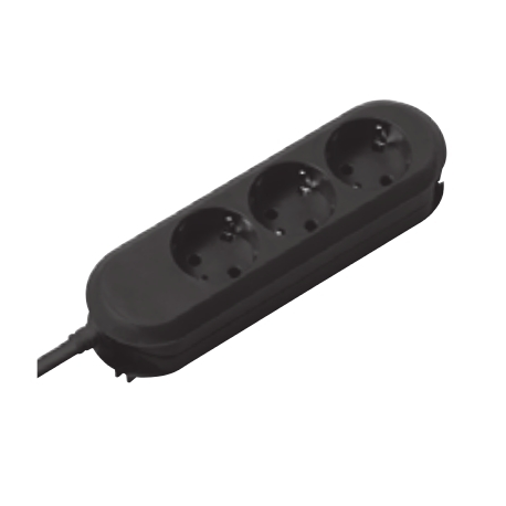 Bachmann SMART - Power strip - output connectors: 3 (3 x power) - black - 0