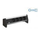Bachmann DESK 1 - Power strip - AC 250 V - input: GST18i3 - output connectors: 2 (2 x USB, 2 x CEE 7 / 3) - 1 m cord - black, RAL 9005