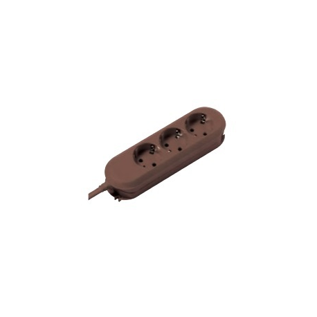 Bachmann SMART - Power strip - output connectors: 3 (power) - 3 m cord - brown - 0