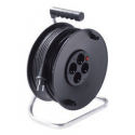 Bachmann Cable reel - Power strip - AC 250 V - output connectors: 4 - 50 m - black