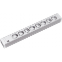Bachmann - Power strip (rack-mountable) - AC 230 V - output connectors: 8 - 1U - 19" - 2 m - light grey