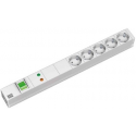 Bachmann - Power strip (rack-mountable) - output connectors: 5 - 1U - 19" - 2 m - light grey