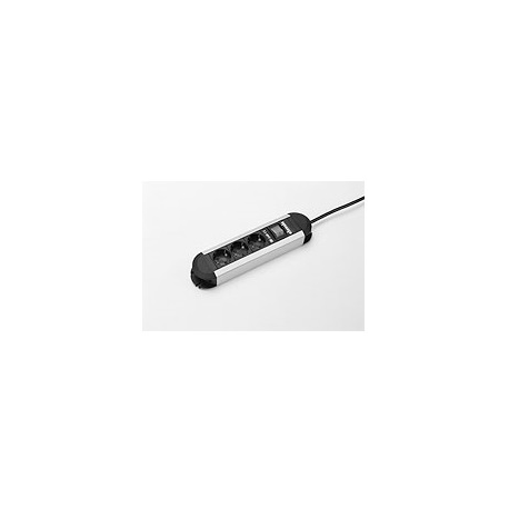 Bachmann PRIMO - Power strip - input: power CEE 7 / 7 - output connectors: 3 (3 x power CEE 7 / 3) - 2 m cord - black - 0