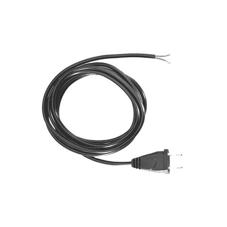 Bachmann - Power cable - Europlug (P) to bare wire - 2.5 A - 2 m - molded - black - Europe - 0